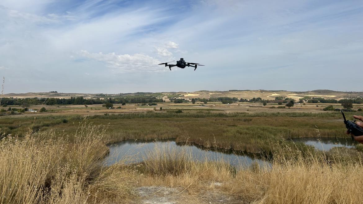 dron en el Parque Regional del Sureste