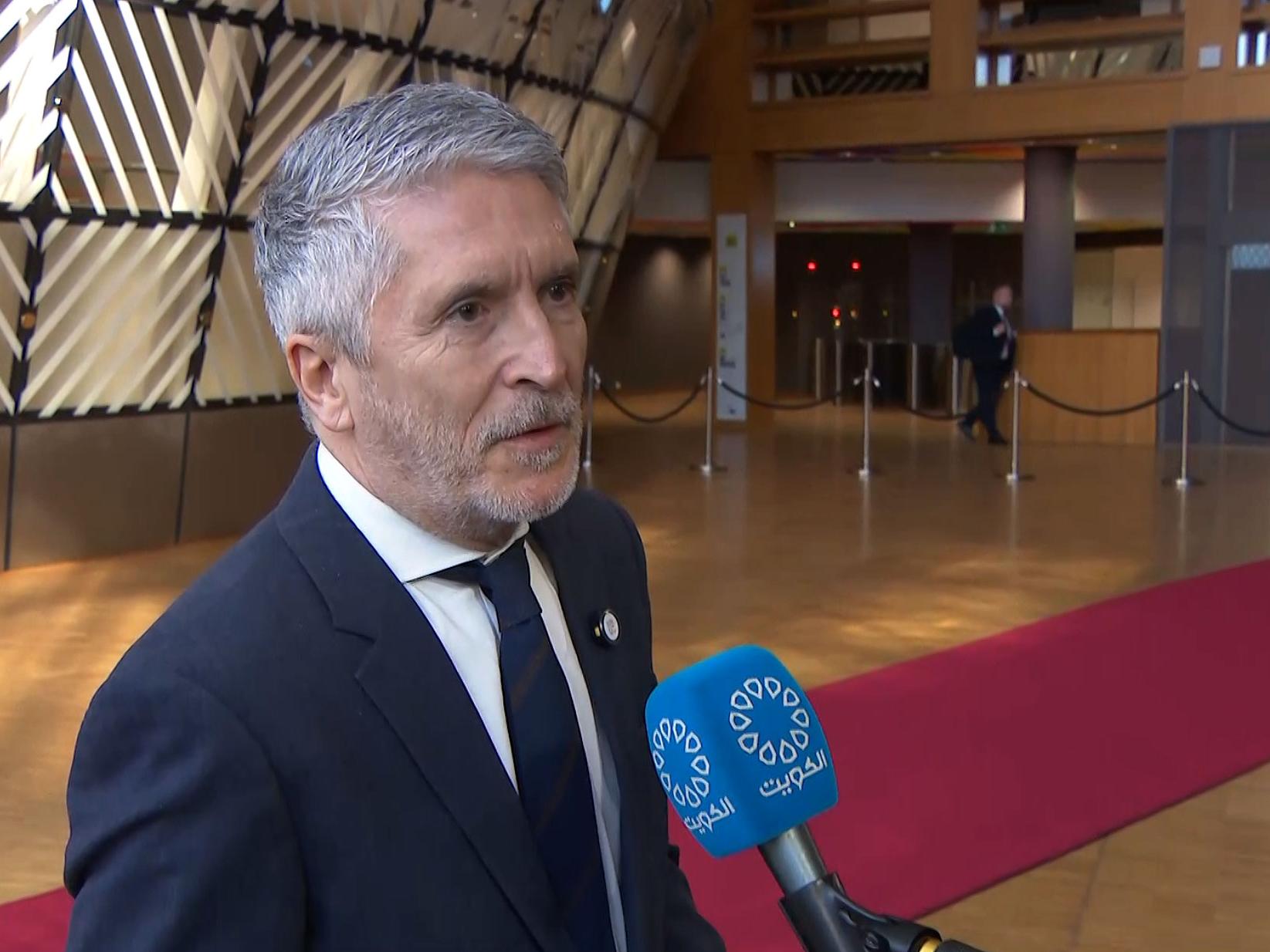Gran-Marlaska urge una rápida desescalada en Oriente Próximo y llama a la serenidad y unidad en la Unión Europea