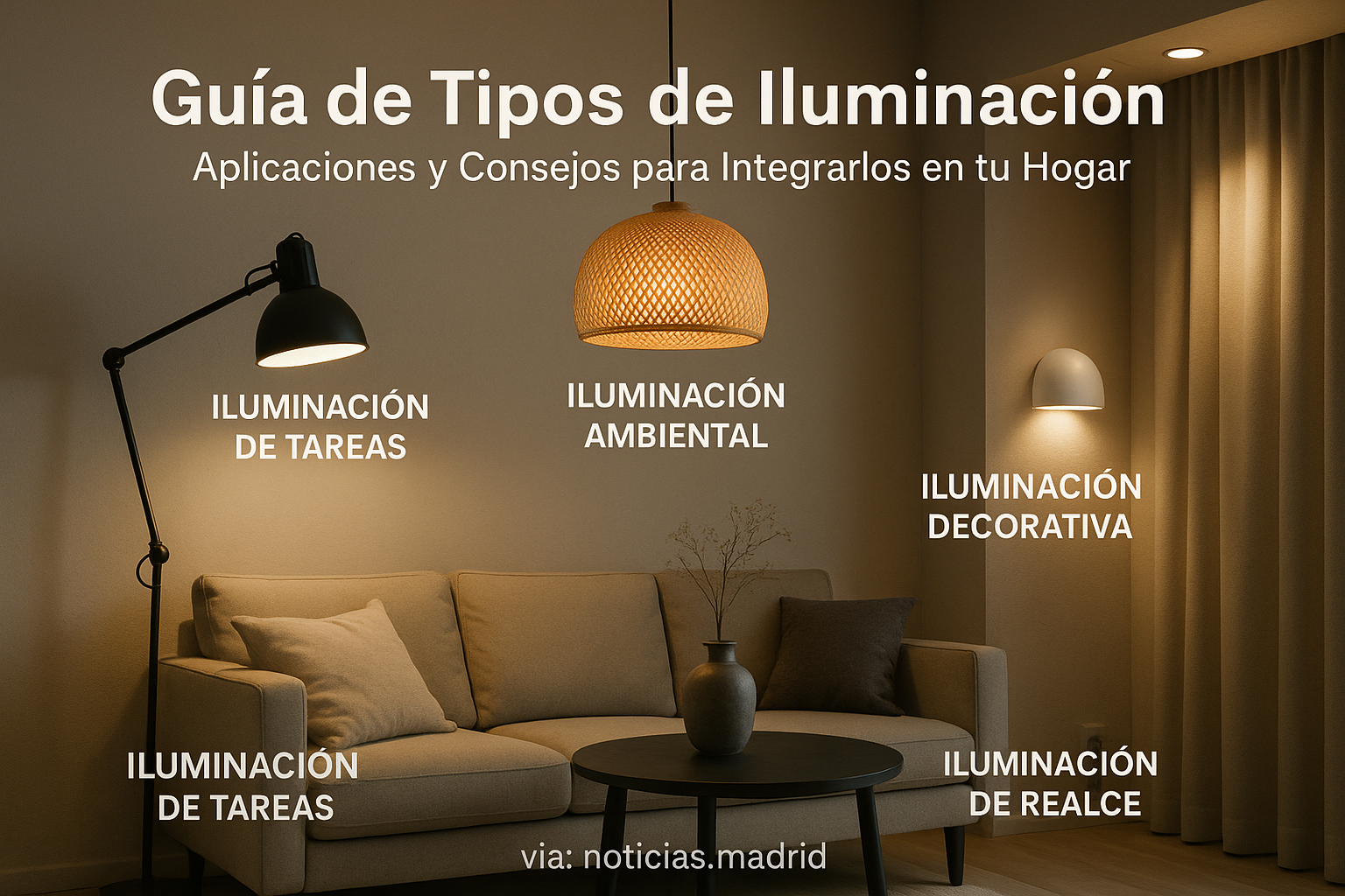 Guía de Tipos de Iluminación: Aplicaciones y Consejos para Integrarlos en tu Hogar