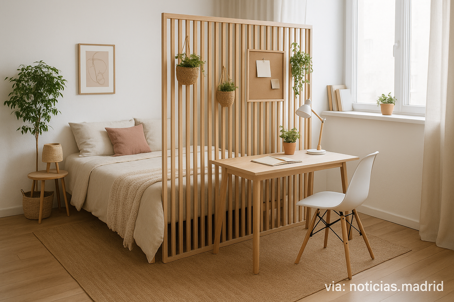 Ideas creativas para dividir un dormitorio en dos espacios funcionales sin obras