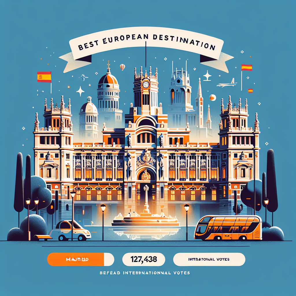 Madrid: Mejor Destino Europeo 2026, recibiendo 127,438 votos internacionales