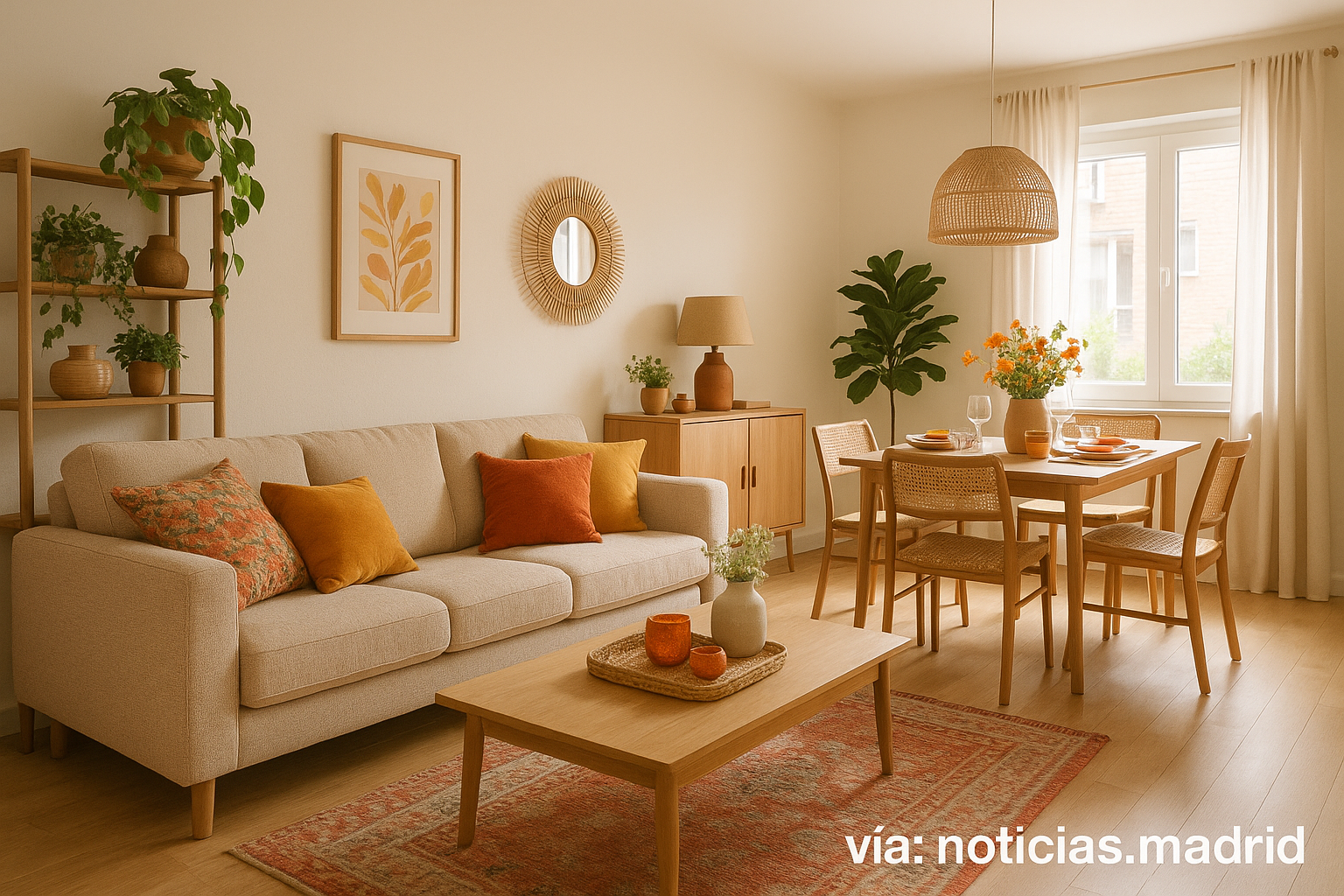 Un Hogar Radiante y Vivamente Decorado con Dos Espacios para Compartir Momentos Especiales