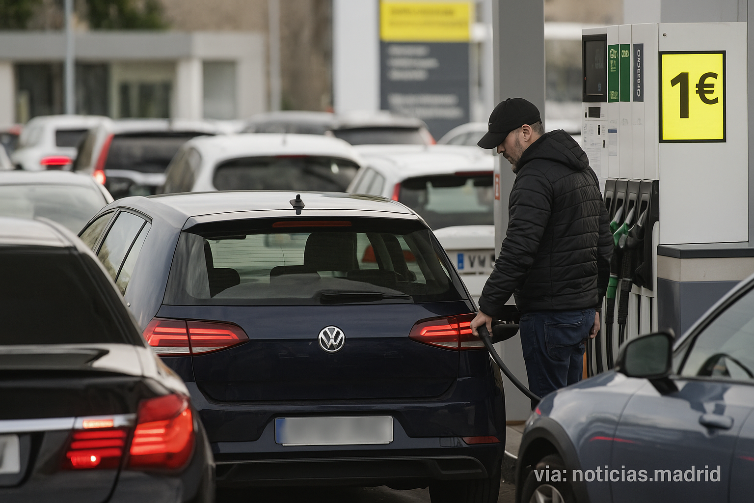 Una estación de servicio confunde el precio y llena de gasolina a decenas de automovilistas con solo 1 céntimo por litro
