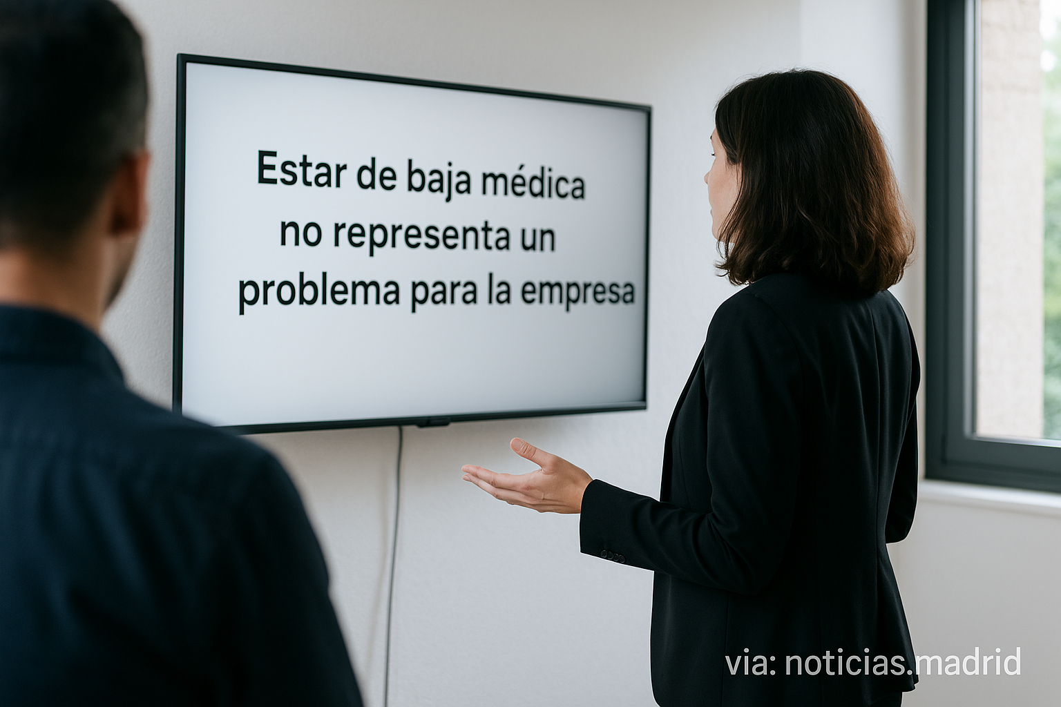 Una trabajadora de baja médica