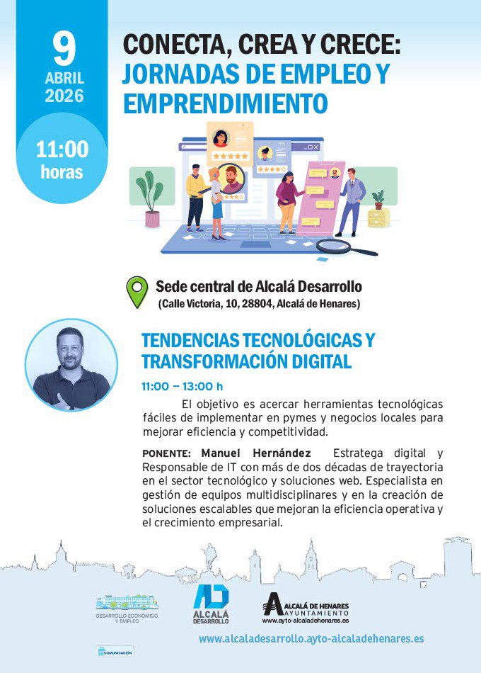 Alcalá de Henares fomenta la innovación en pymes y comercios a través de una jornada de transformación digital.