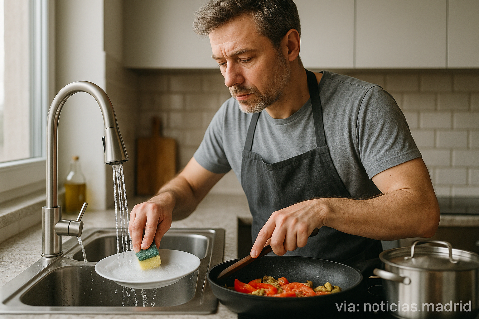 El arte de multitarea en la cocina: lo que revela la psicología sobre lavar platos y cocinar simultáneamente