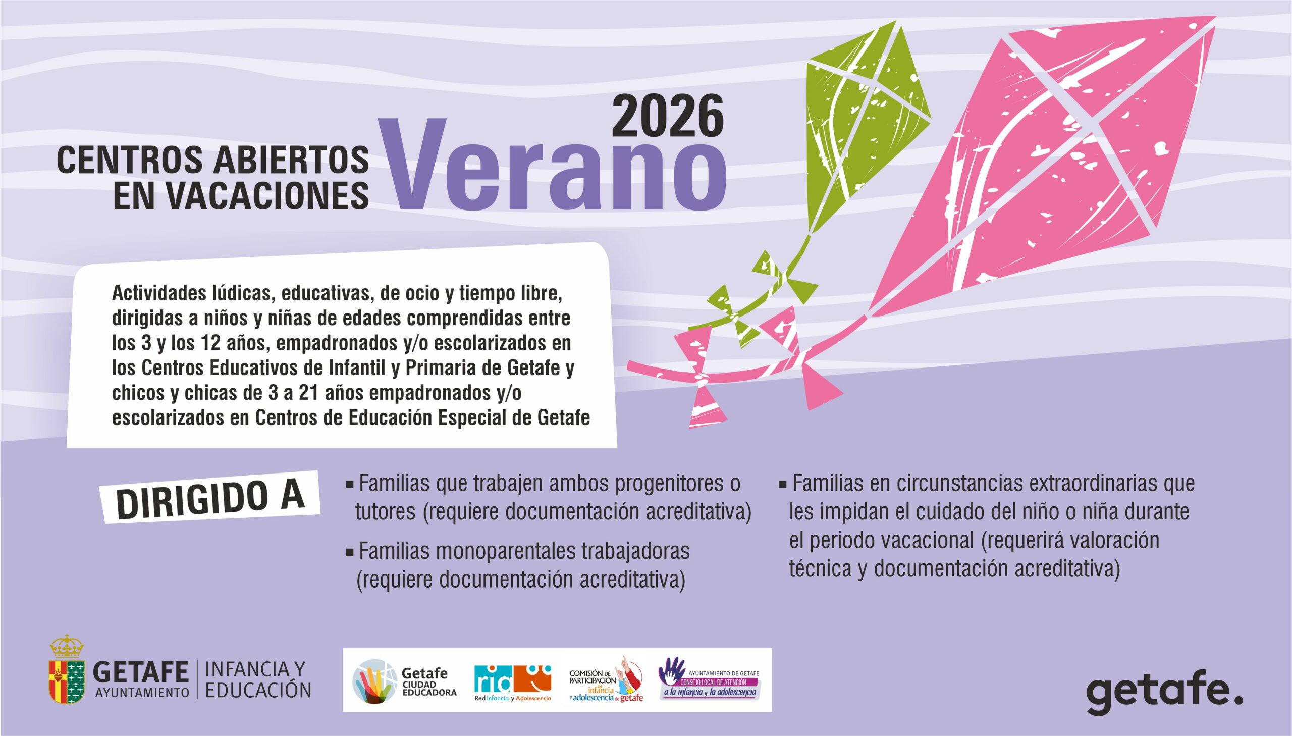 Getafe Inicia el Proceso de Preinscripción para los Centros Abiertos de Verano