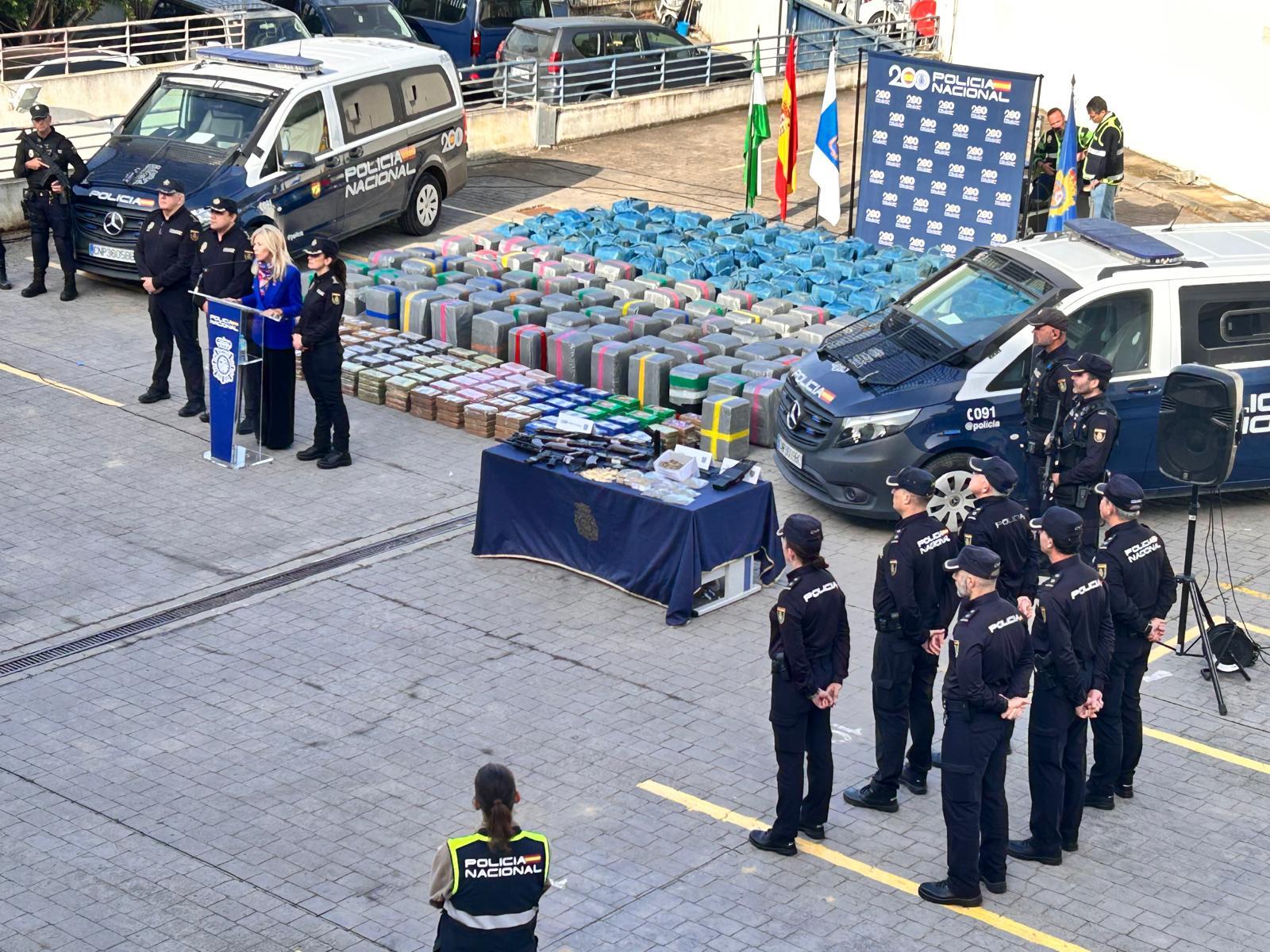 Incautan en Huelva el mayor alijo de cocaína en embarcaciones de alta velocidad por parte de la Policía Nacional