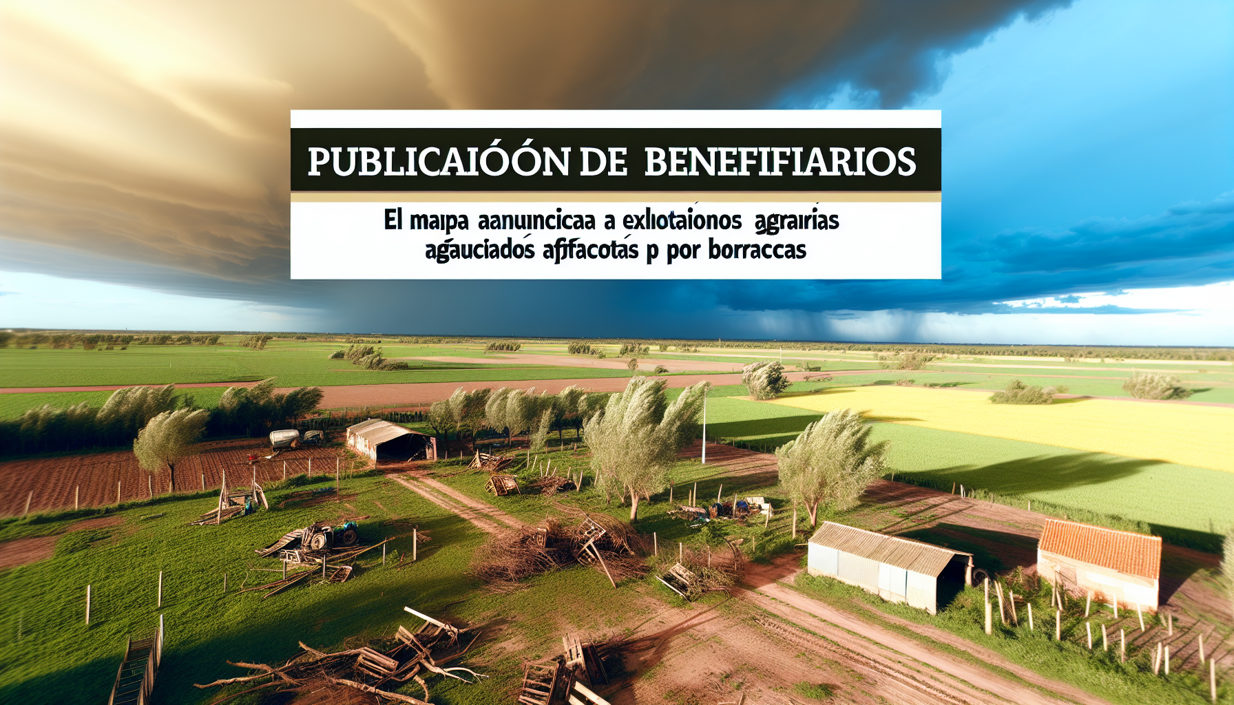 Publicación de Beneficiarios: El MAPA Anuncia Ayudas a Explotaciones Agrarias Afectadas por Borrascas