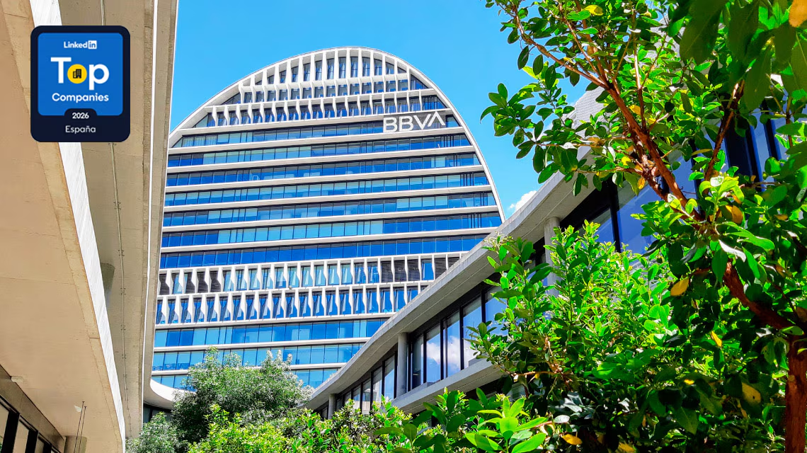 BBVA lidera el sector financiero como mejor banco para trabajar en España, según LinkedIn 2026