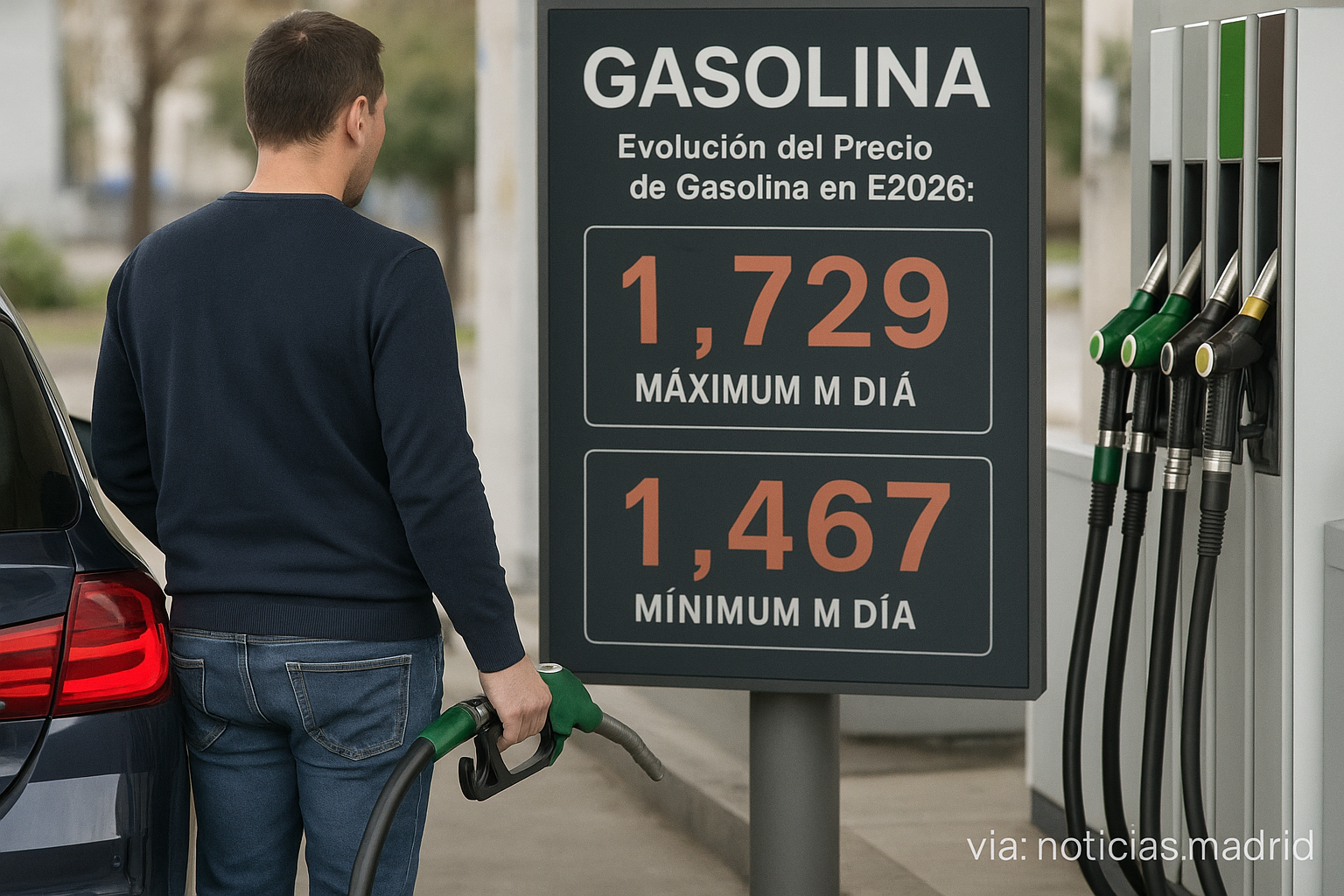 Evolución del Precio de la Gasolina en España en 2026: Tarifas Máximas y Mínimas del Día