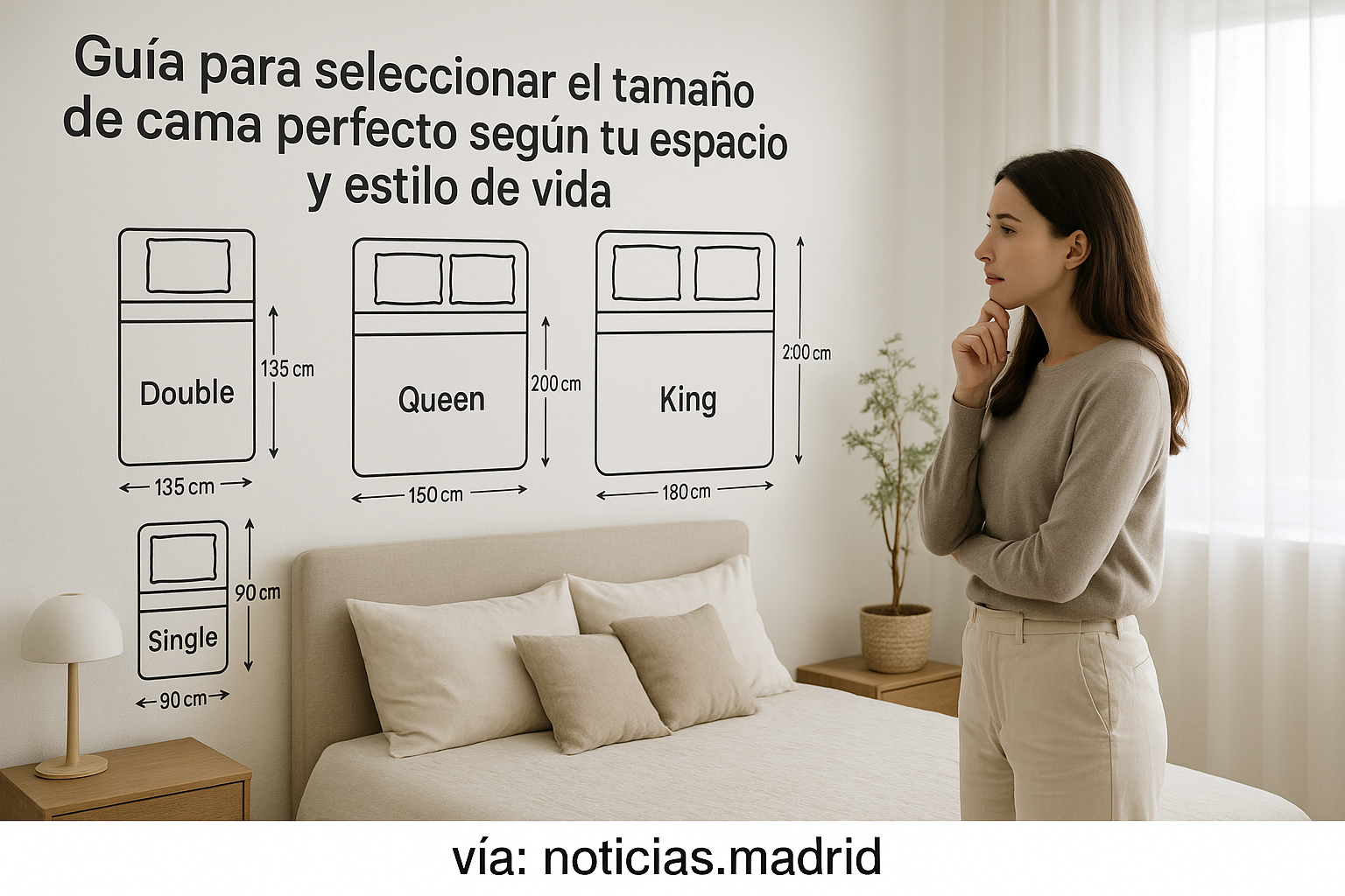 Cómo elegir el tamaño de cama según el espacio disponible