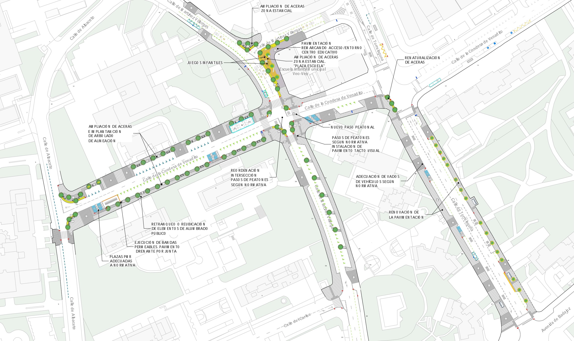 Madrid reforma la calle Condesa de Venadito en Ciudad Lineal