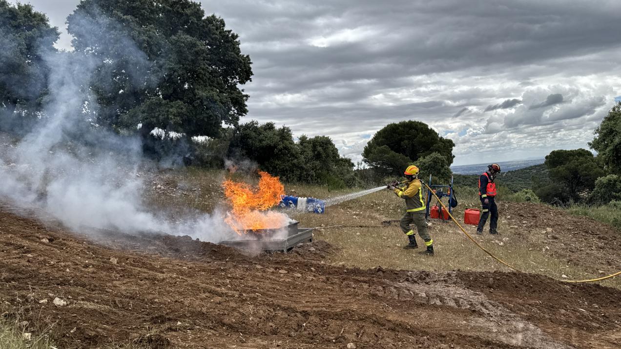 Simulacros de incendio forestal en la sierra de Madrid