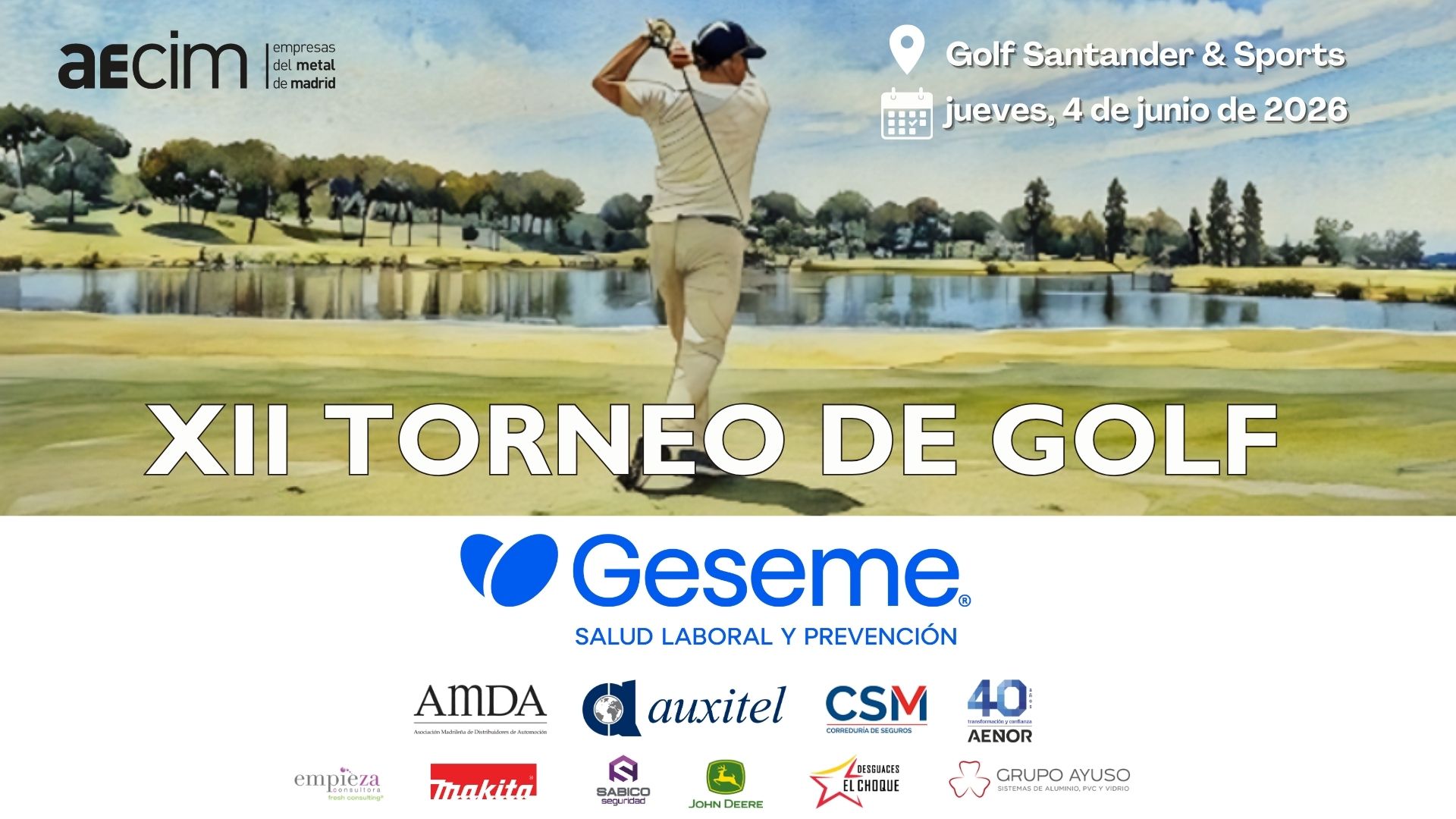 AECIM celebra el XII Torneo de Golf el 4 de junio