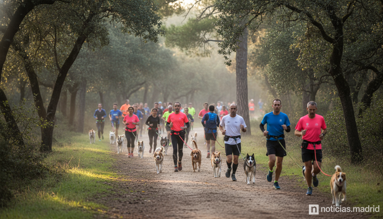 Más de 120 vecinos corren con sus perros en el III CaniCross de Las Rozas