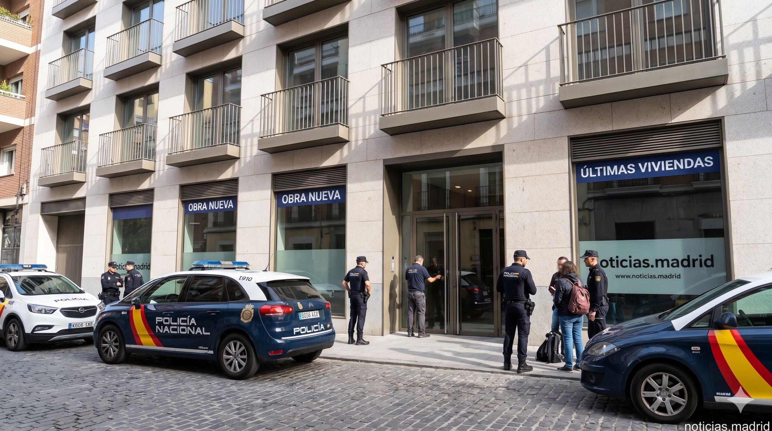 Una banda preparó ocho pisos para okupar en un edificio nuevo de Chamberí