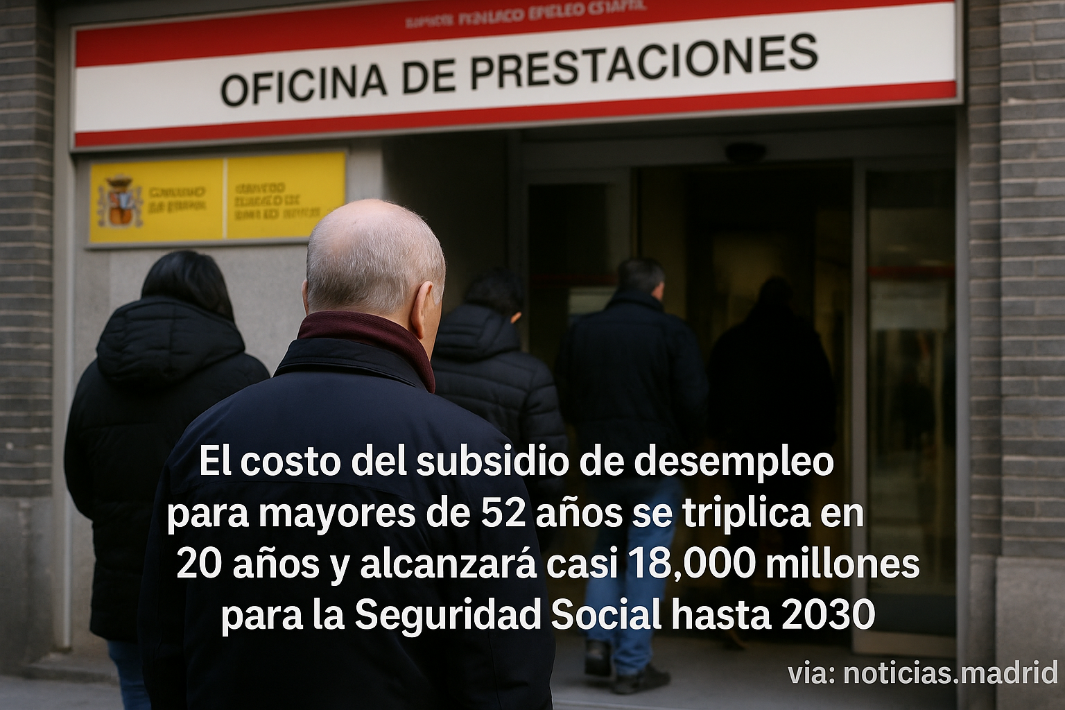 El subsidio para mayores de 52 años costará 18.000 M€ hasta 2030