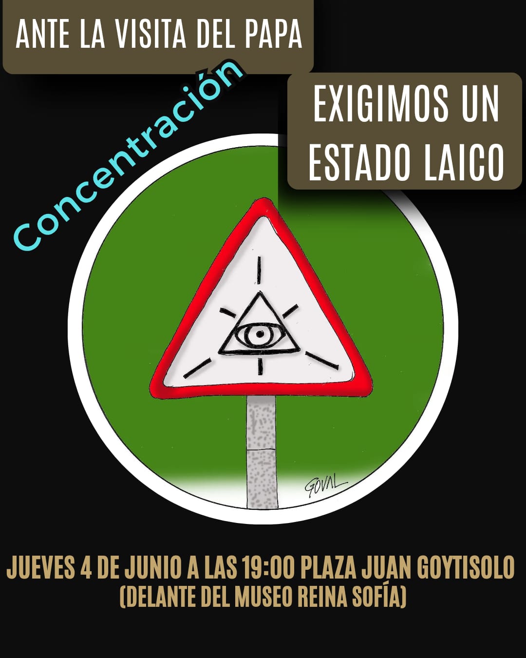 Europa Laica se moviliza en Madrid contra la visita papal