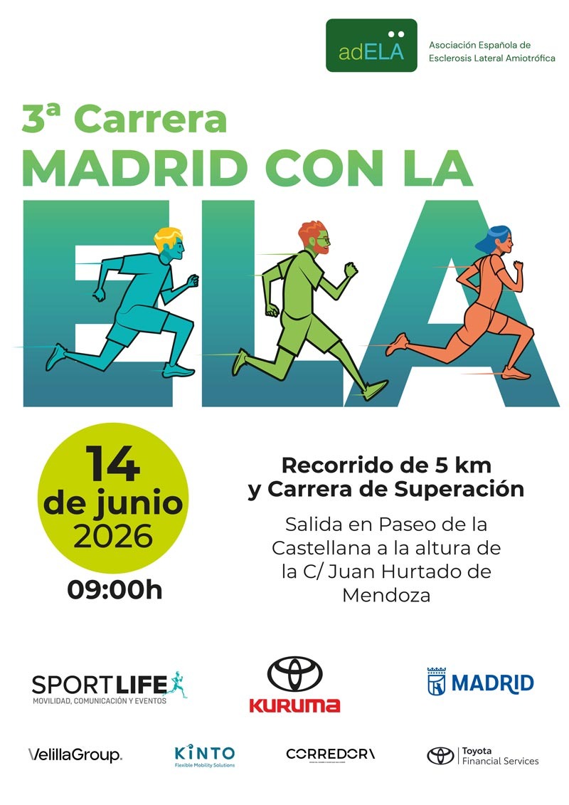 La tercera Carrera Madrid con la ELA recorre la Castellana el domingo 14 de junio
