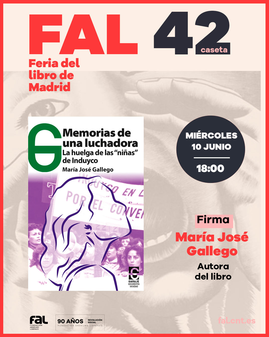María José Gallego Firmará Ejemplares en la Caseta FAL Durante la Feria del Libro de Madrid el 10 de Junio