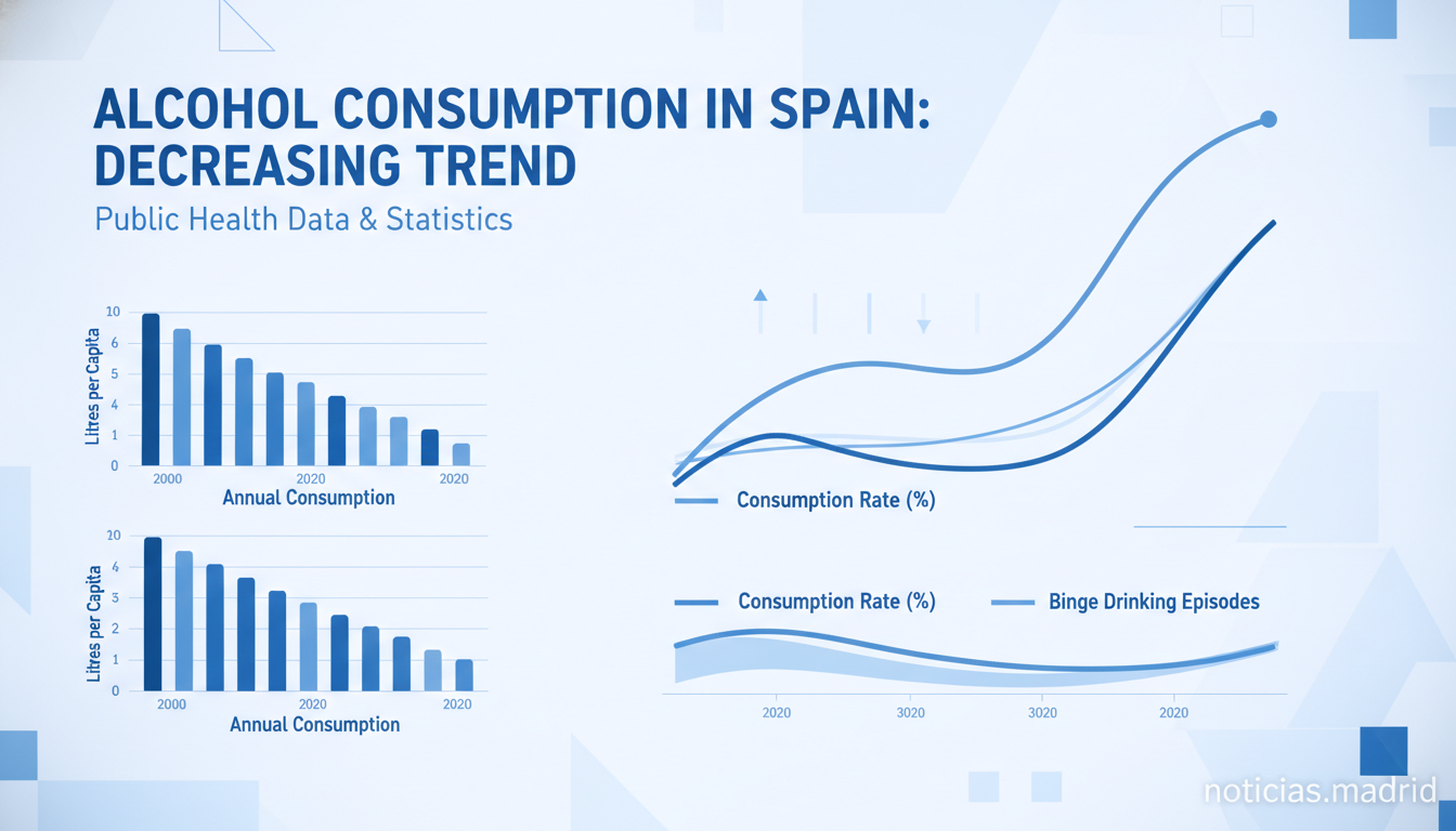 El consumo de alcohol semanal en España cae al 31% desde 2006