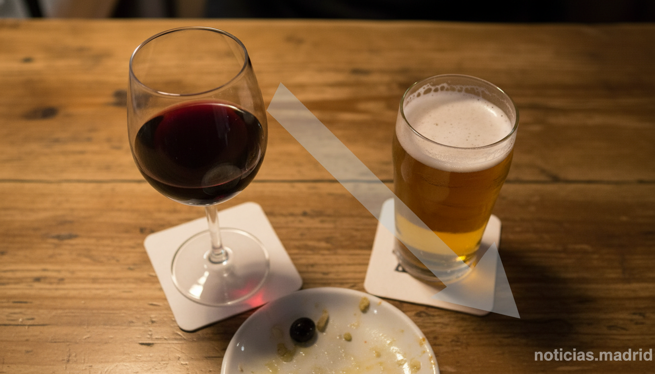 El consumo semanal de alcohol en España cae al 31% en 2023