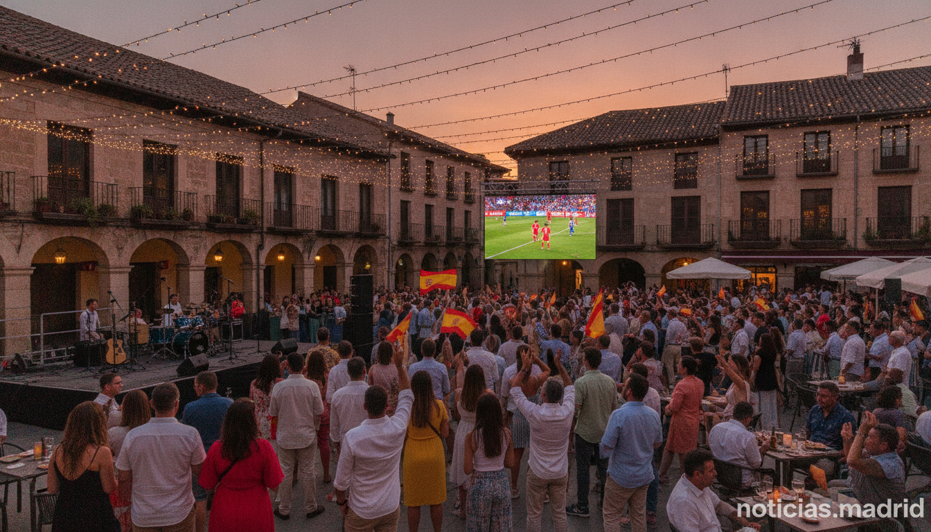 Ambiente festivo en Las Rozas durante el fin de semana de Veranísimos 2026 con fútbol y música