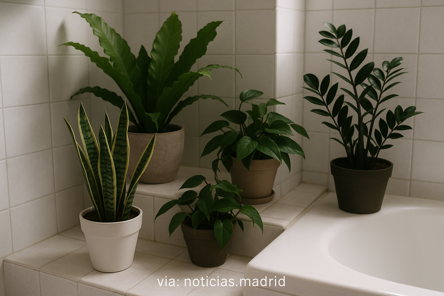 Plantas de baño: cinco especies que sobreviven sin luz natural