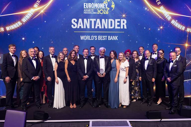 Euromoney nombra al Santander mejor banco del mundo en financiación al consumo
