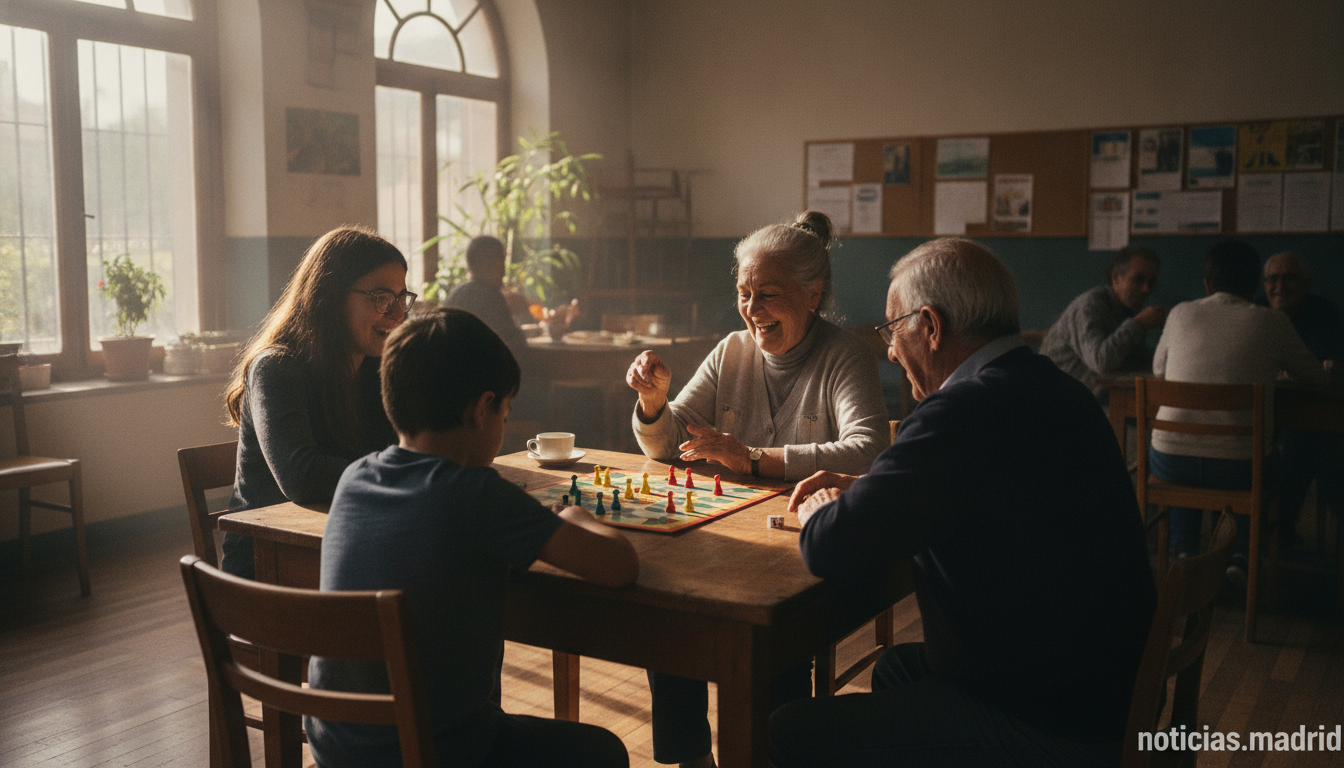 Abuelos y nietos comparten juegos y talleres digitales en el Centro Carmen Sevilla