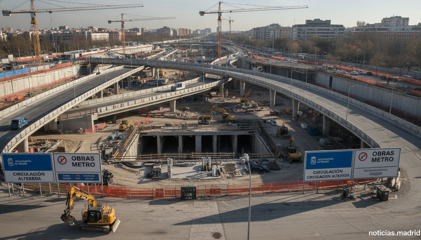 Restricciones nocturnas de tráfico en Conde de Casal por obras del Metro