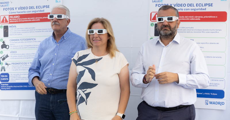 El Ayuntamiento resalta la importancia de proteger la vista para observar de forma segura el eclipse solar de mañana.