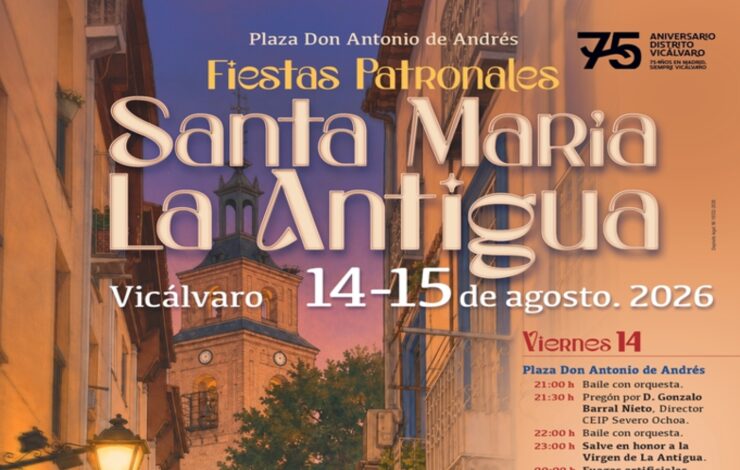 Vicálvaro se prepara para las festividades de Santa María la Antigua los próximos 14 y 15 de agosto.