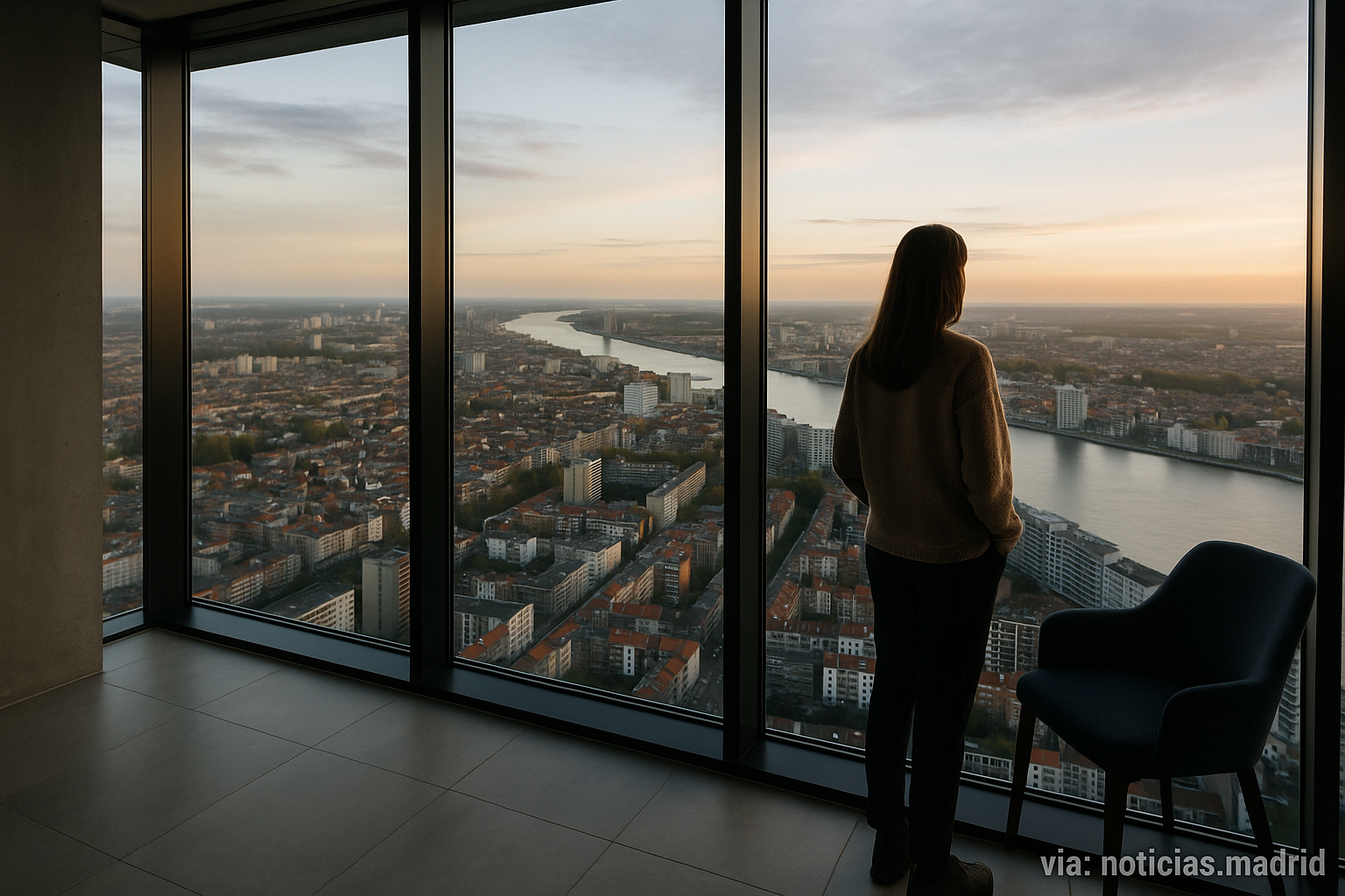 Viviendo en la cima: la experiencia única desde el piso 40 del rascacielos residencial más alto de Bélgica