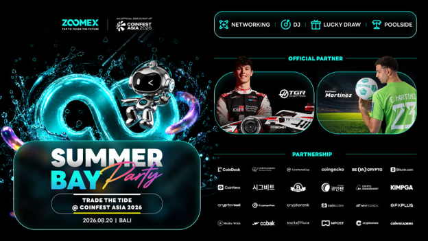 Zoomex se Une a Coinfest Asia 2026 como Patrocinador Gold y Presenta la Fiesta de Verano en Bali