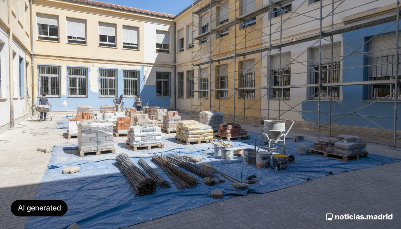Así avanzan las obras del CEIP San Miguel en Las Rozas este verano