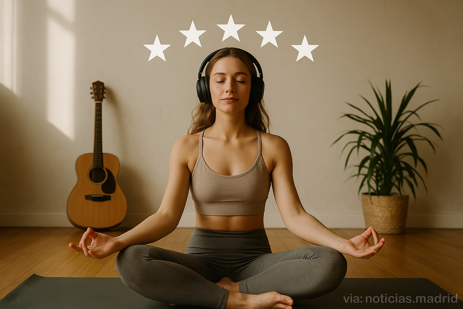 Cinco estrellas en bienestar: cómo la música guía tu camino del yoga a la meditación para potenciar salud mental y física