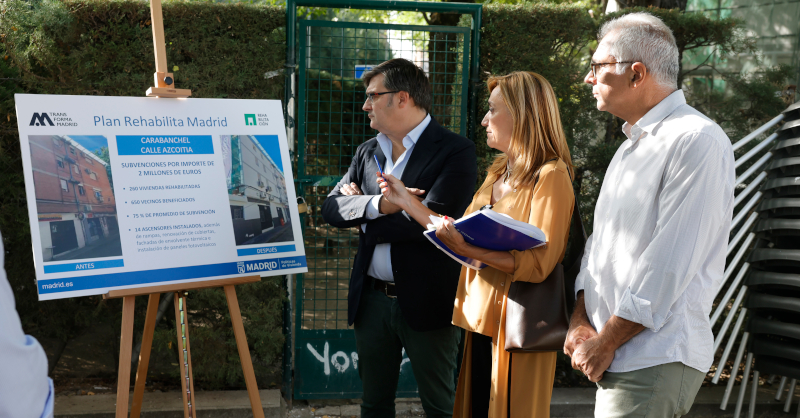El Ayuntamiento de Madrid invierte más de 16 millones de euros en la rehabilitación de viviendas en Carabanchel