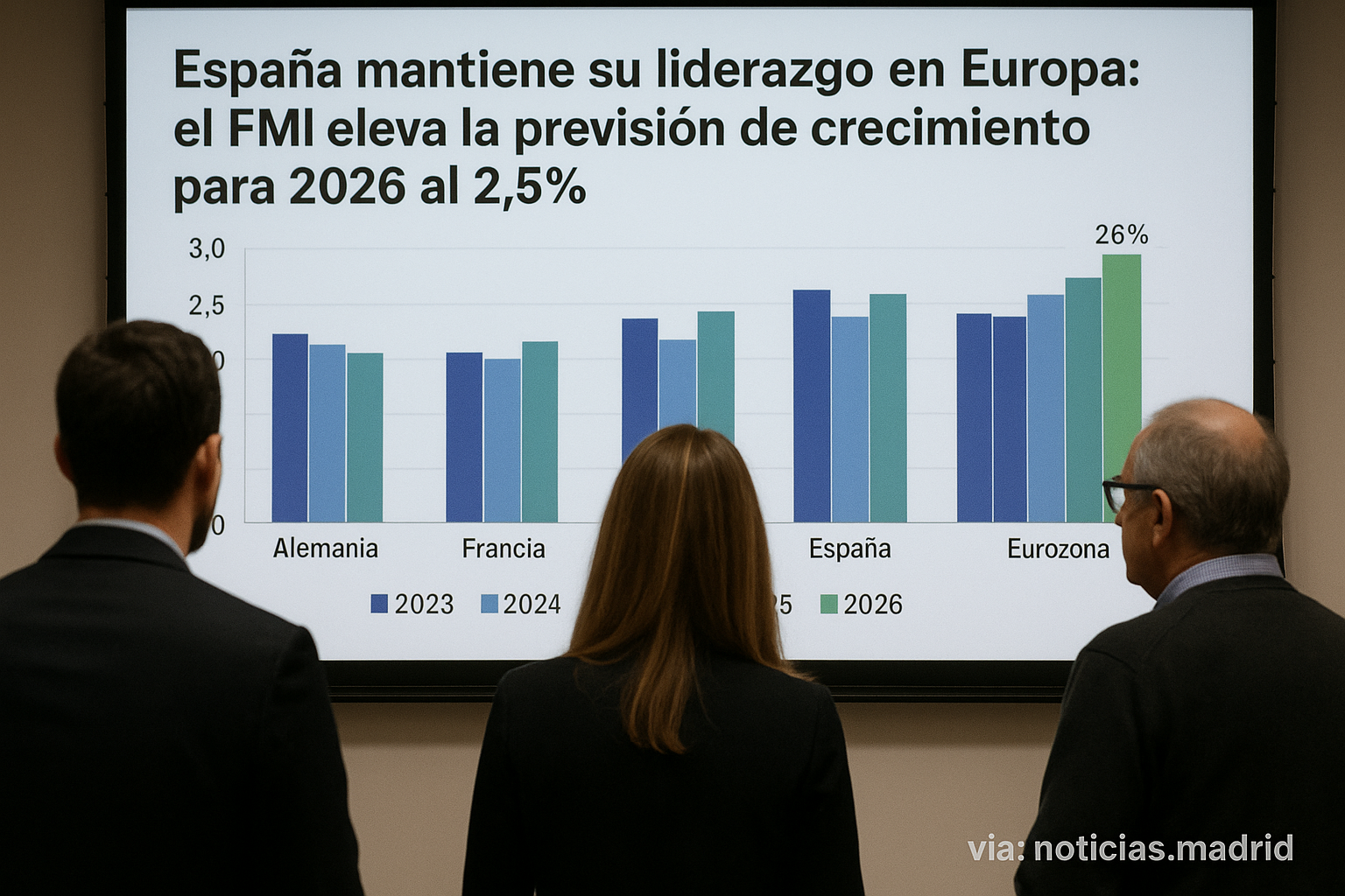 España mantiene su liderazgo en Europa: el FMI eleva la previsión de crecimiento para 2026 al 2,5% 
