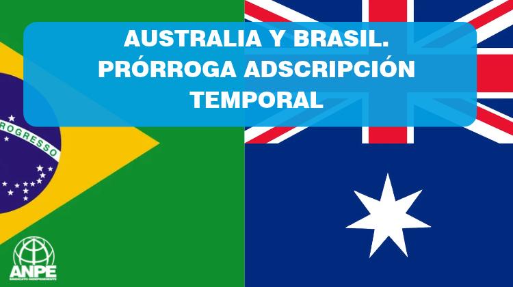 Prórroga para docentes en adscripción temporal en Australia y Brasil
